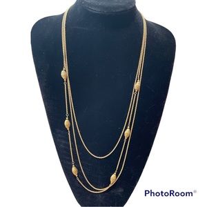 Gold Plated 3 Strand Necklace Woman’s